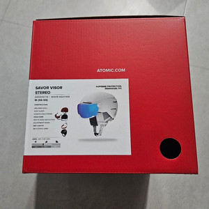 아토믹 바이저 헬멧 화이트 M 사이즈 새제품