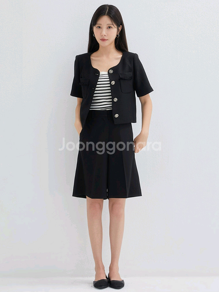 로엠 니트 원피스/ 트위드 자켓세트--1