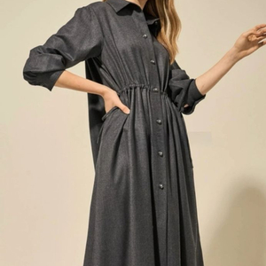 랑방컬렉션 울블렌드 스트링 드레스 88 새상품