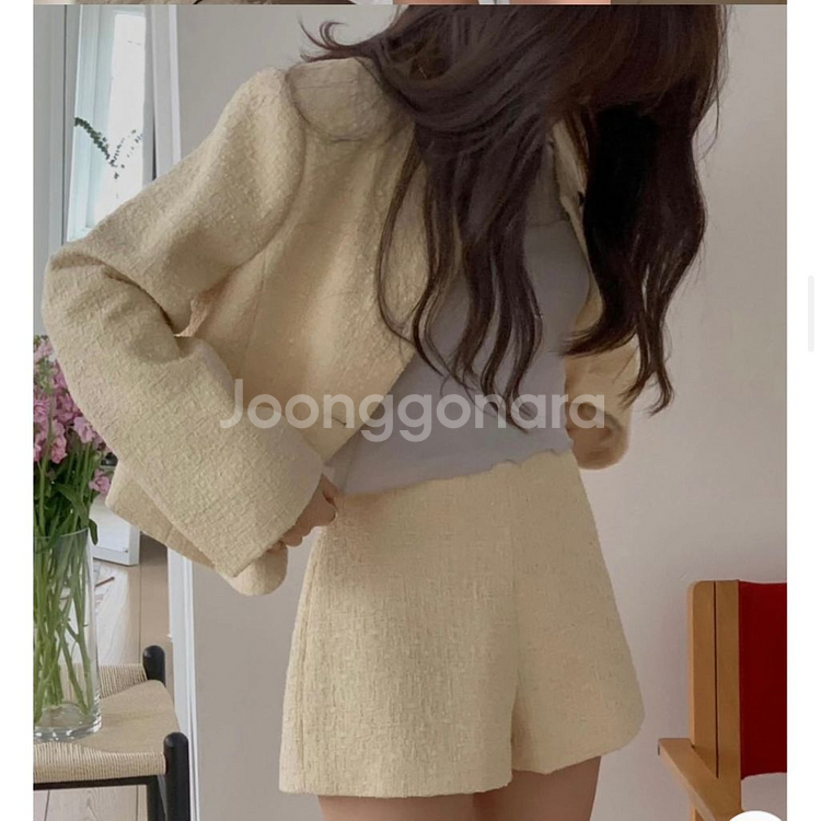 도매택 미엘 트위드 자켓--1