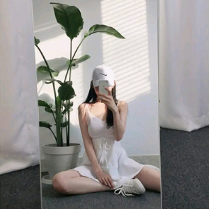 프롬데이원 휴양지 화이트 리본 나시 원피스 여름 드레스