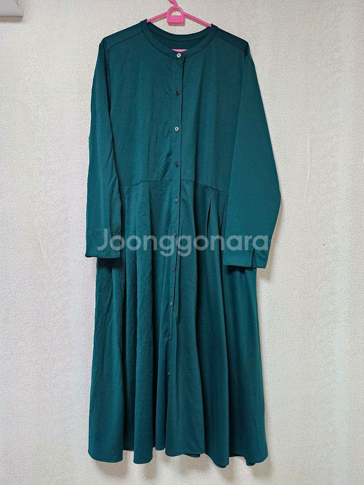 비비드그린 롱 원피스--0