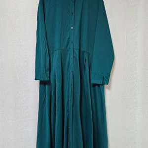 비비드그린 롱 원피스