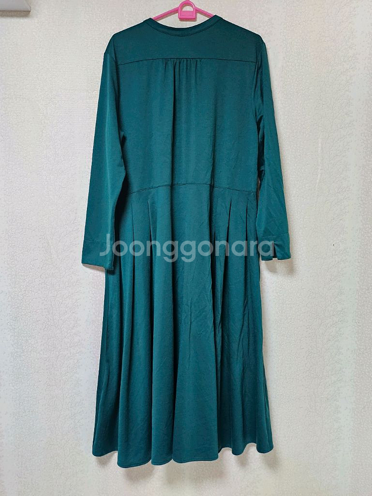 비비드그린 롱 원피스--1