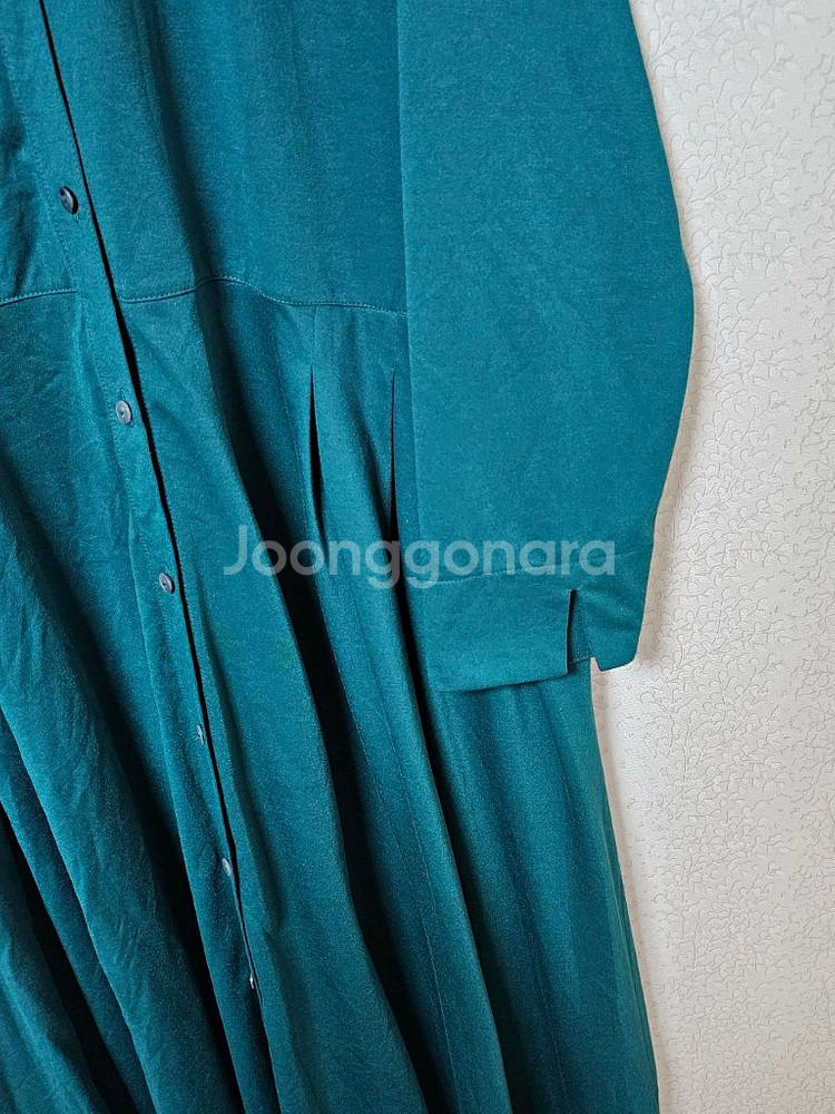 비비드그린 롱 원피스--3