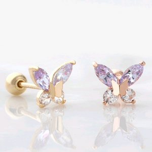 세제품14K 큐빅 나비 피어싱 (1개 가격)