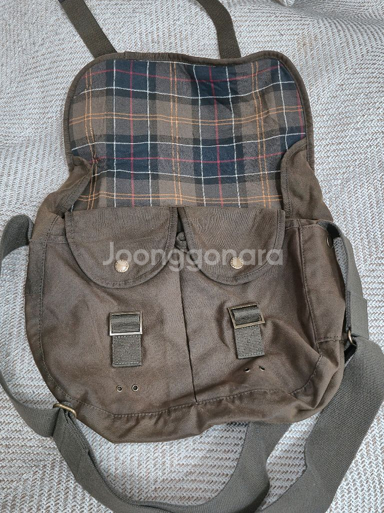 바버 Barbour 왁스 캔버스 크로스백--3