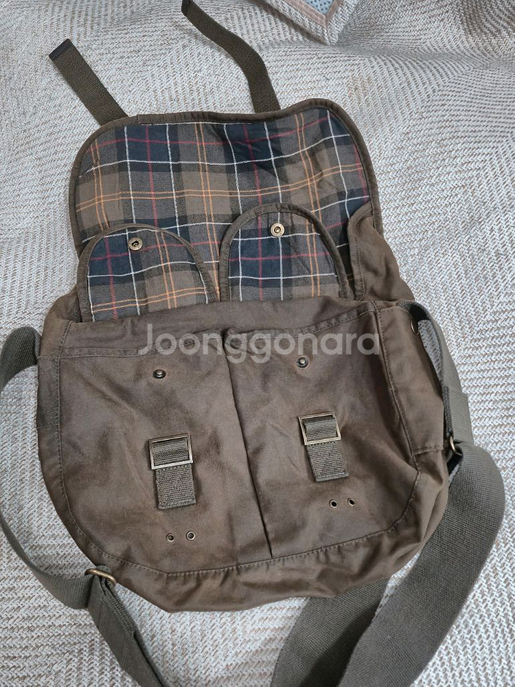 바버 Barbour 왁스 캔버스 크로스백--5