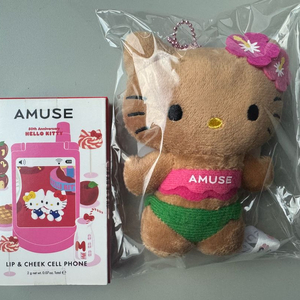 어뮤즈 amuse 치크 핑크 & 키티 인형
