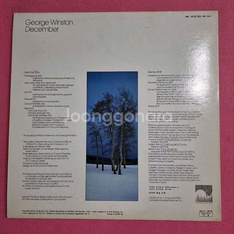 조지 윈스턴 December. LP. NM/NM--1