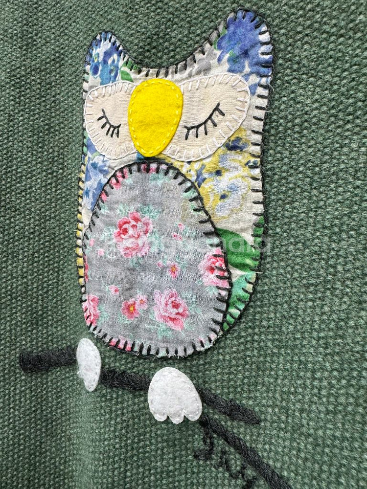 기비 패치워크 부엉이 울캐시미어 니트 (55)--1