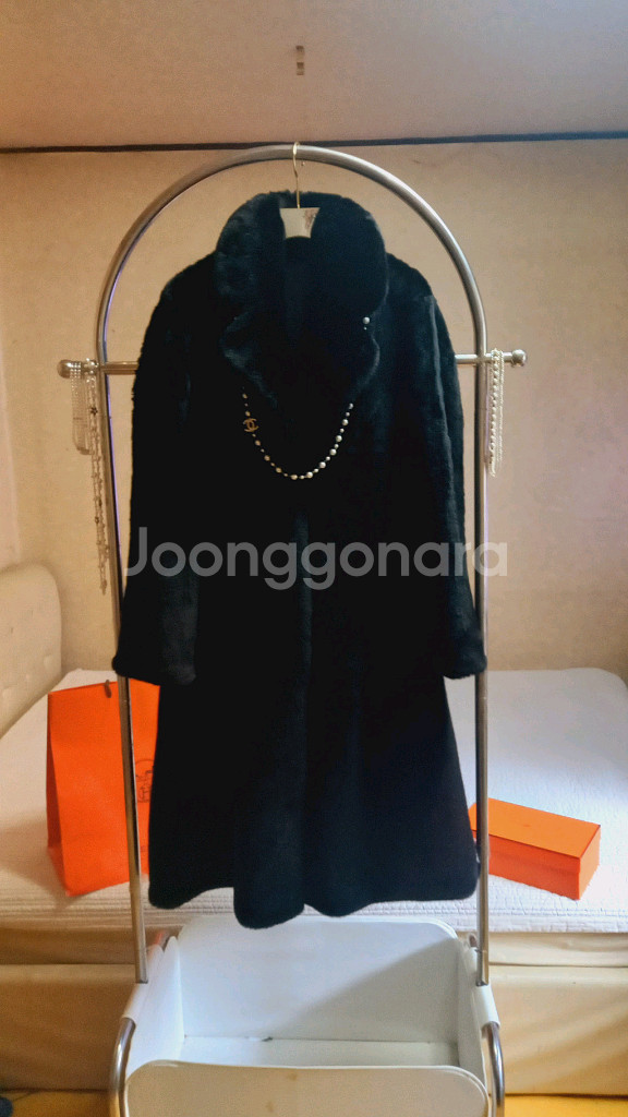 밍크 페이크퍼 코트--0