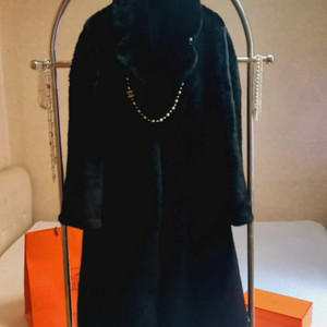 밍크 페이크퍼 코트