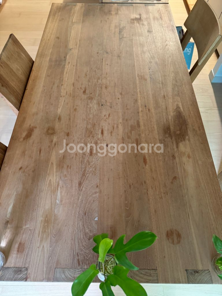 세덱 에스니크래프트 티크 책상 ㄷ자 테이블 160-80--4