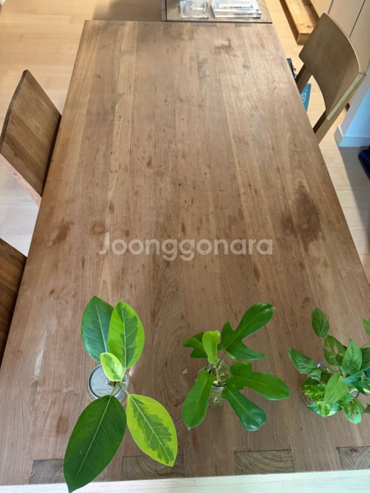 세덱 에스니크래프트 티크 책상 ㄷ자 테이블 160-80--5