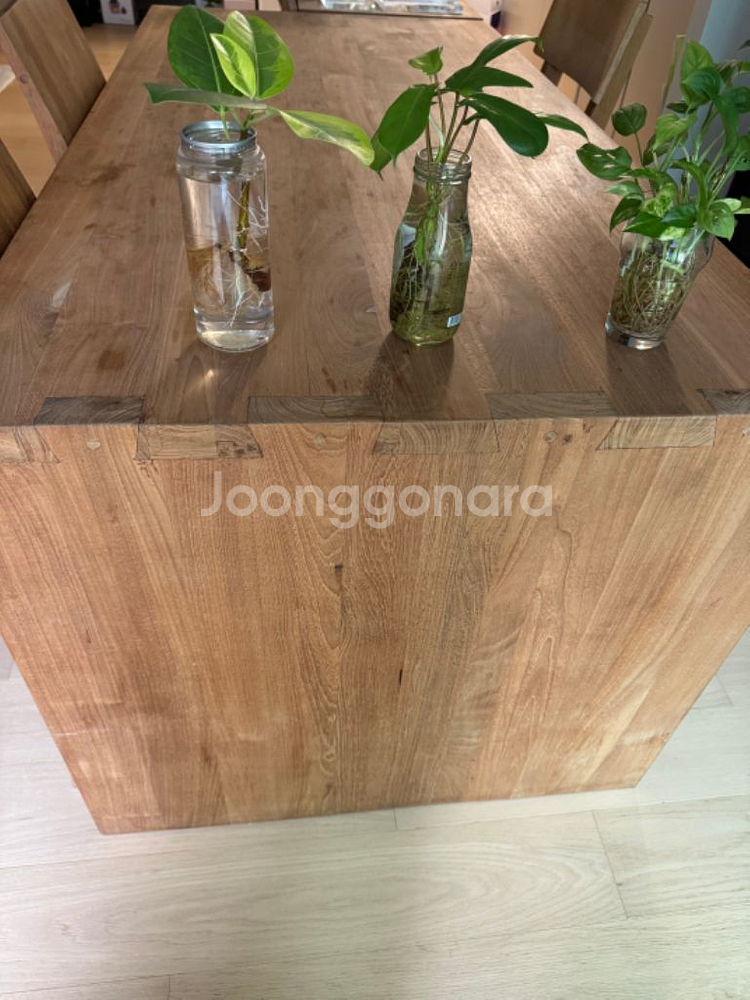 세덱 에스니크래프트 티크 책상 ㄷ자 테이블 160-80--7