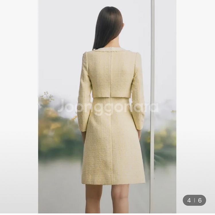 라인어디션 트위드 원피스 판매합니다(하객룩 돌잔치 2부--1