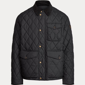 폴로 / 코듀로이 카라넥 퀄팅 자켓 블랙 / S