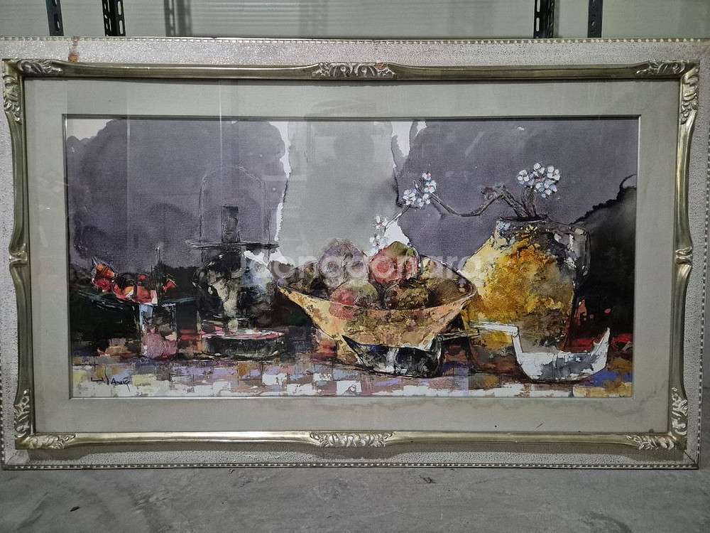 유익상 화가 유화 작품-탁자 위의 일상--0