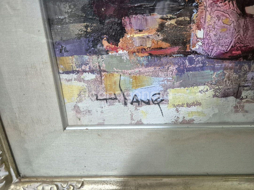 유익상 화가 유화 작품-탁자 위의 일상--1