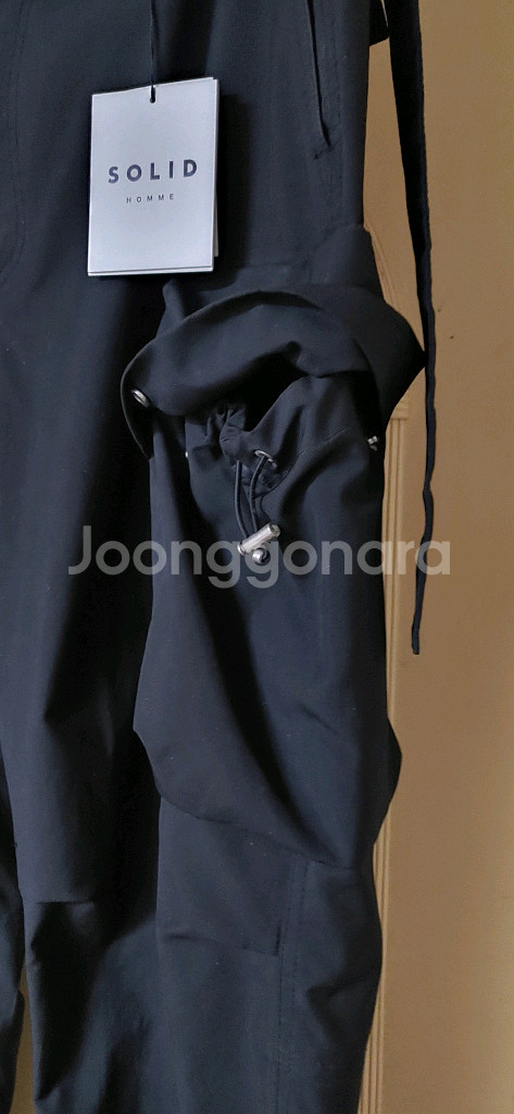 솔리드옴므 블랙 카고팬츠 팝니다--2