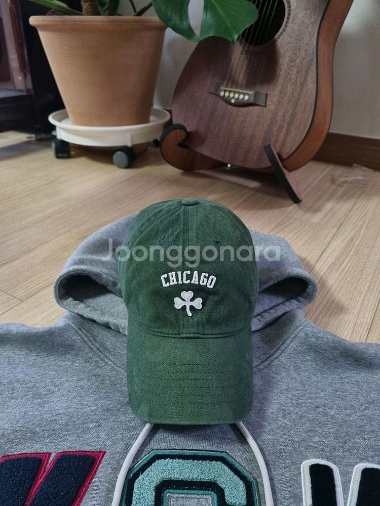 이벳필드 시카고 삼록 빈티지 볼캡 다크 그린--0