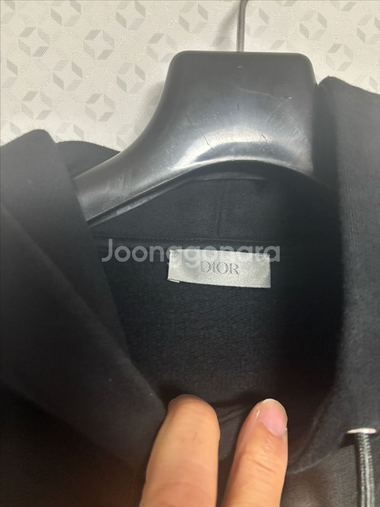 거의새거)디올 정품 CD 아이콘 블랙 후드티 L--3