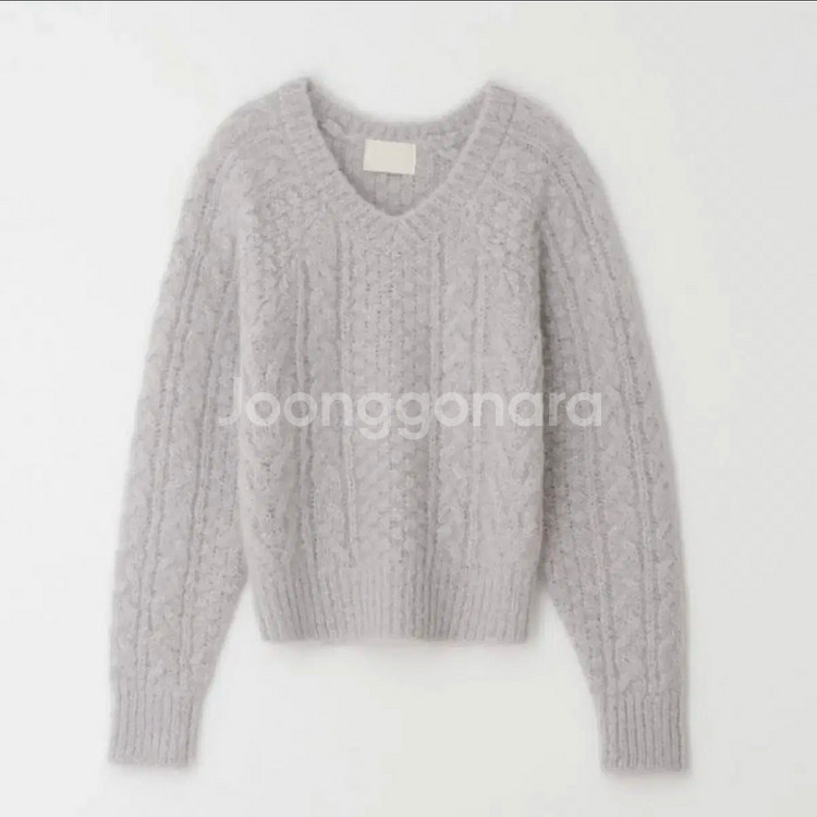 리즈 피넛 케이블 니트 그레이 peanuts--1