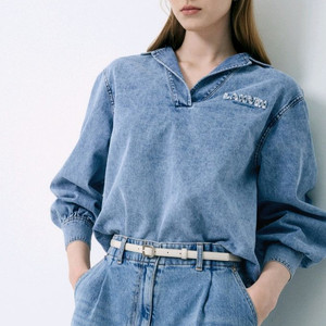 인기 랑방 데님 셔츠 55