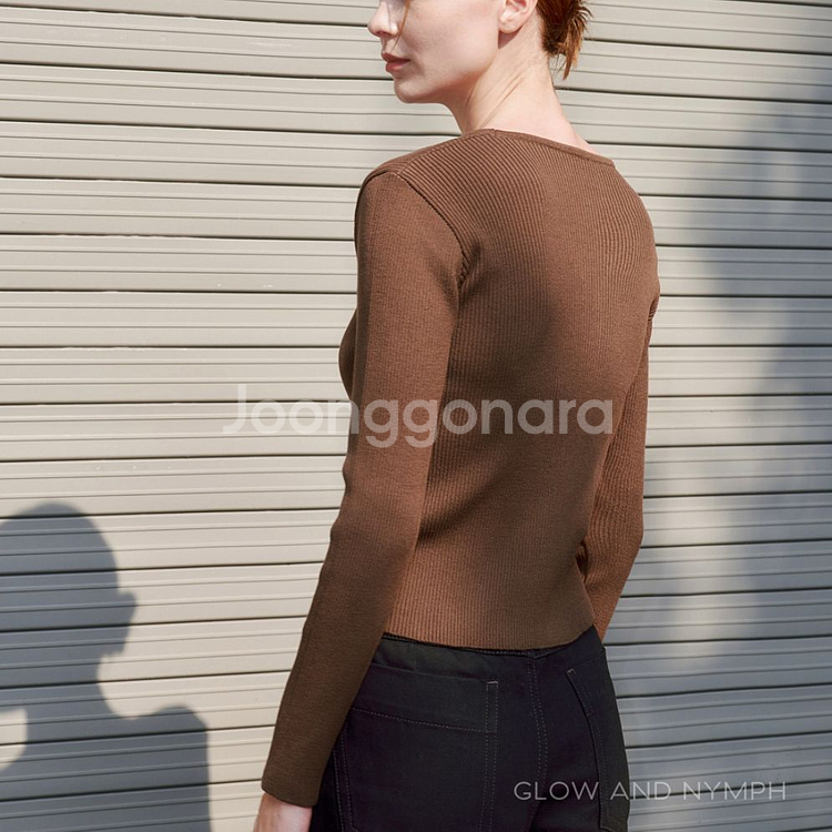 글로우앤님프 립 니트가디건 55-66--3