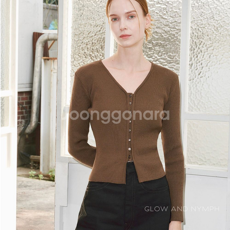 글로우앤님프 립 니트가디건 55-66--2