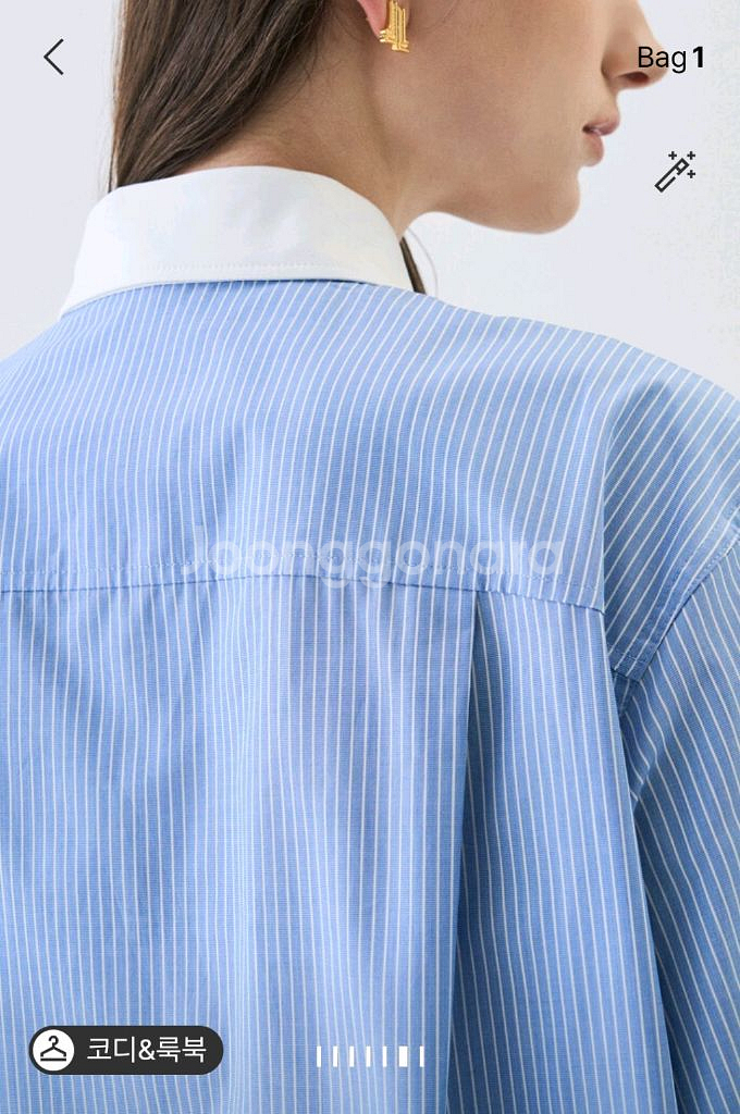 인기 랑방 스트라이프 셔츠--2