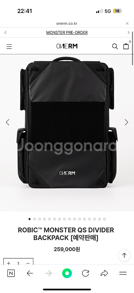 원알엠 qs 몬스터 디바이어 백팩--2