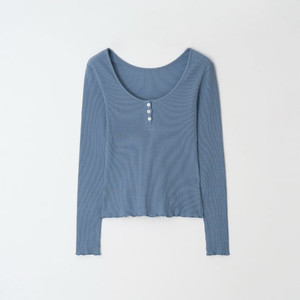 새상품) 윤슬샵 크로플 티셔츠 블루