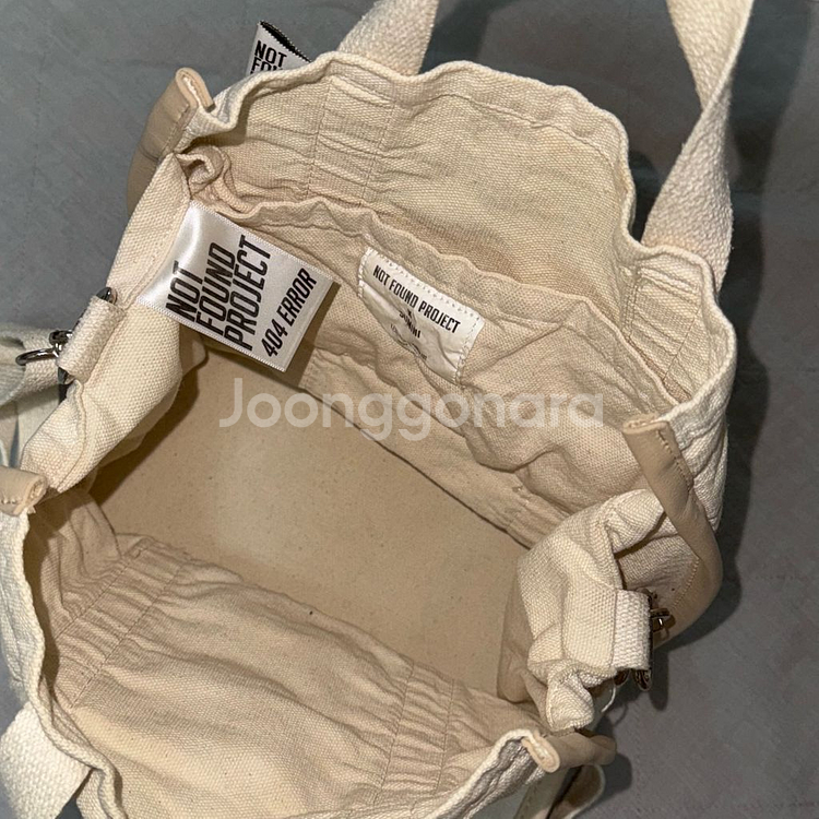 낫파운드프로젝트 토트백 크로스백 캔버스백 아이보리베이지--7