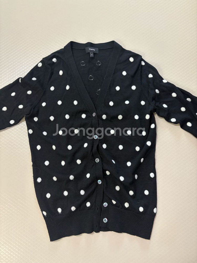 띠어리도트블랙가디건--2