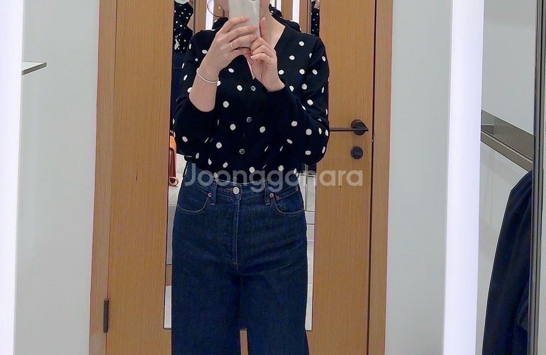 띠어리도트블랙가디건--0