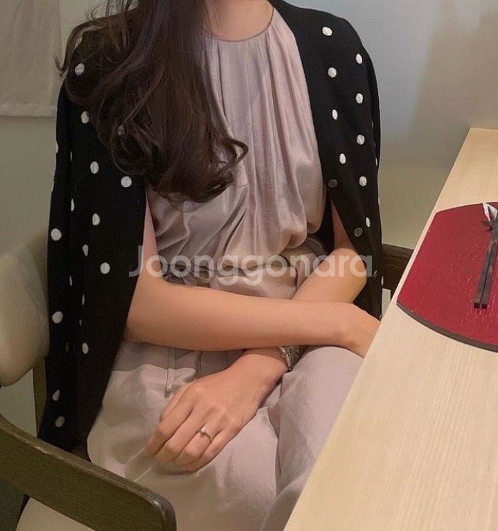 띠어리도트블랙가디건--1