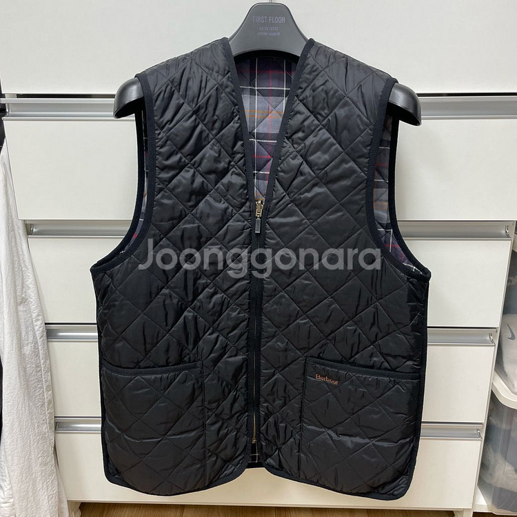 바버 내피 조끼 블랙(40)--10
