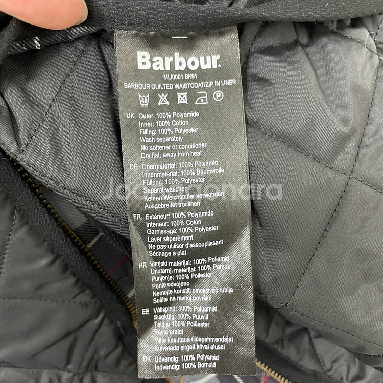 바버 내피 조끼 블랙(40)--14