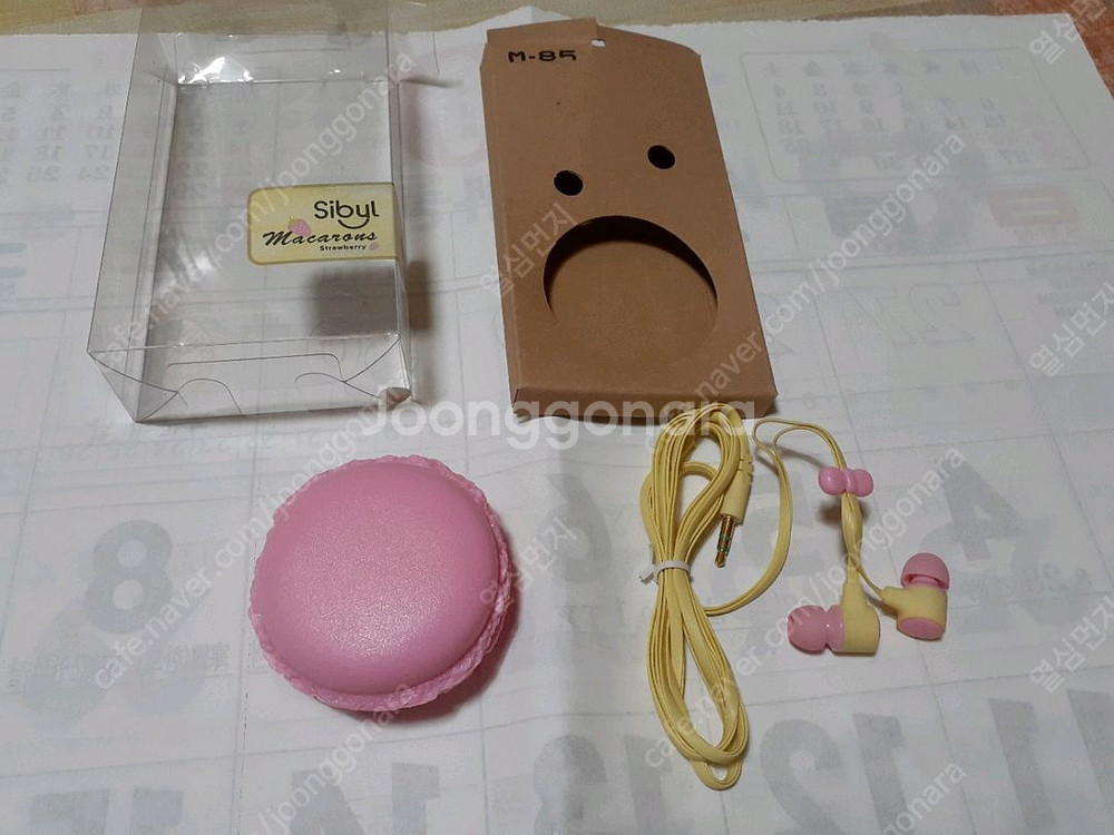 마카롱 이어폰 귀여워요 예쁜니다 편하게 보세요 6000--1