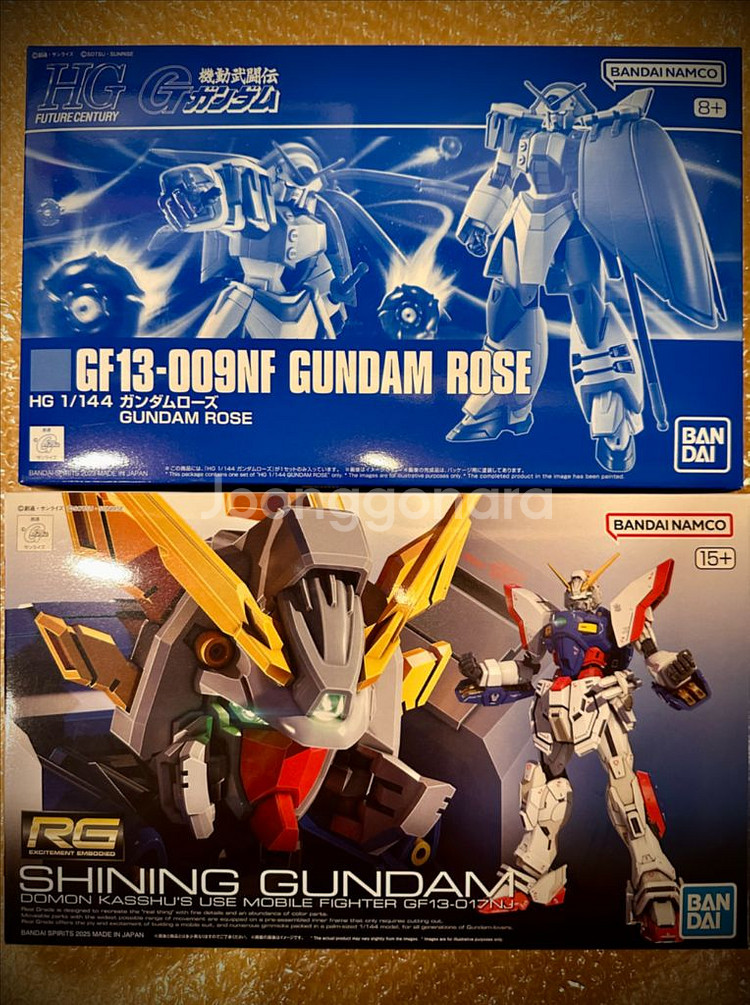 HG 건담 로즈 & RG 샤이닝 건담 & 로즈 델피데칼--0