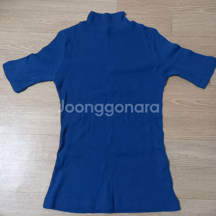 (새상품) 파운더스 반폴라 골지 반팔 티셔츠 / 코발트--0