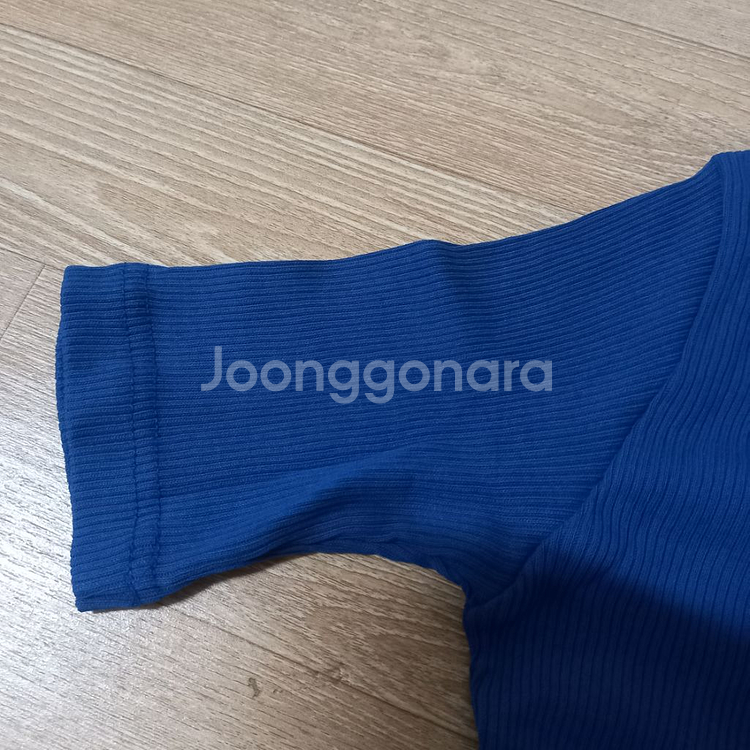 (새상품) 파운더스 반폴라 골지 반팔 티셔츠 / 코발트--2