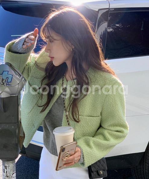 언더비 트위드 자켓--0