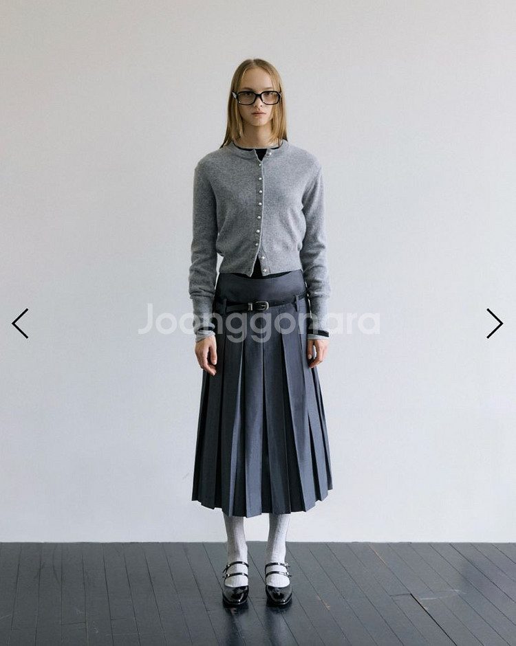 마이스 라운드 요크 울 스커트--0