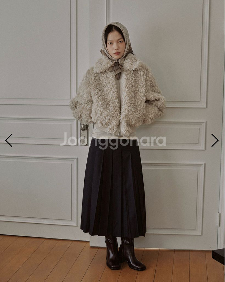 마이스 라운드 요크 울 스커트--1