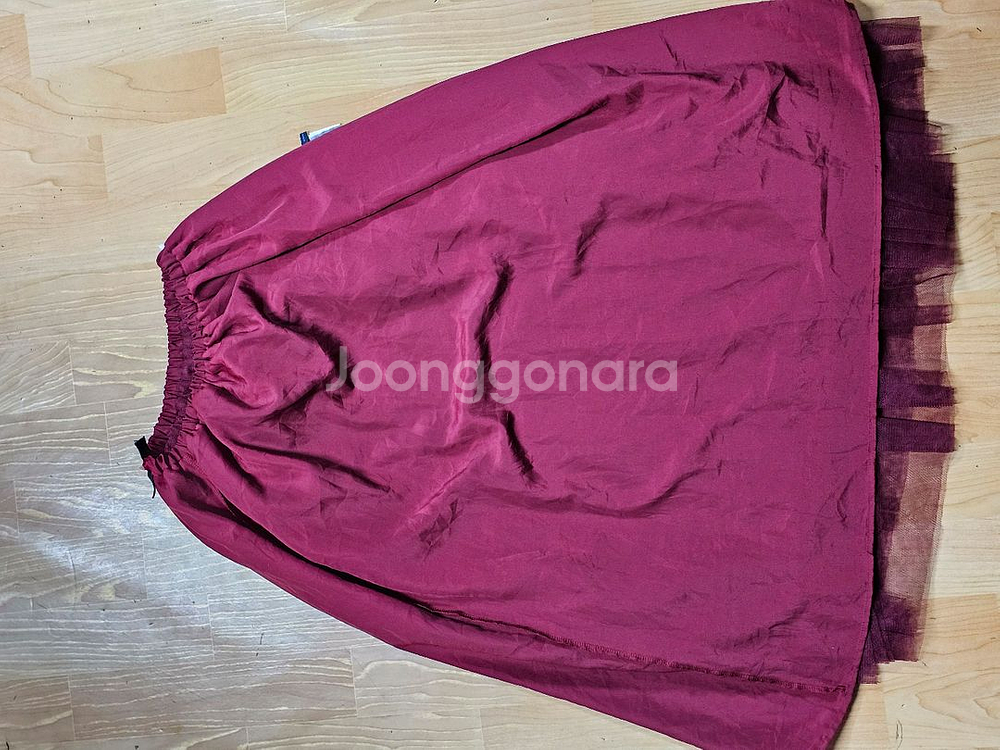 버건디 밴딩 치마 M--5