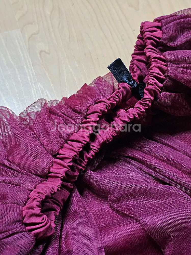 버건디 밴딩 치마 M--3