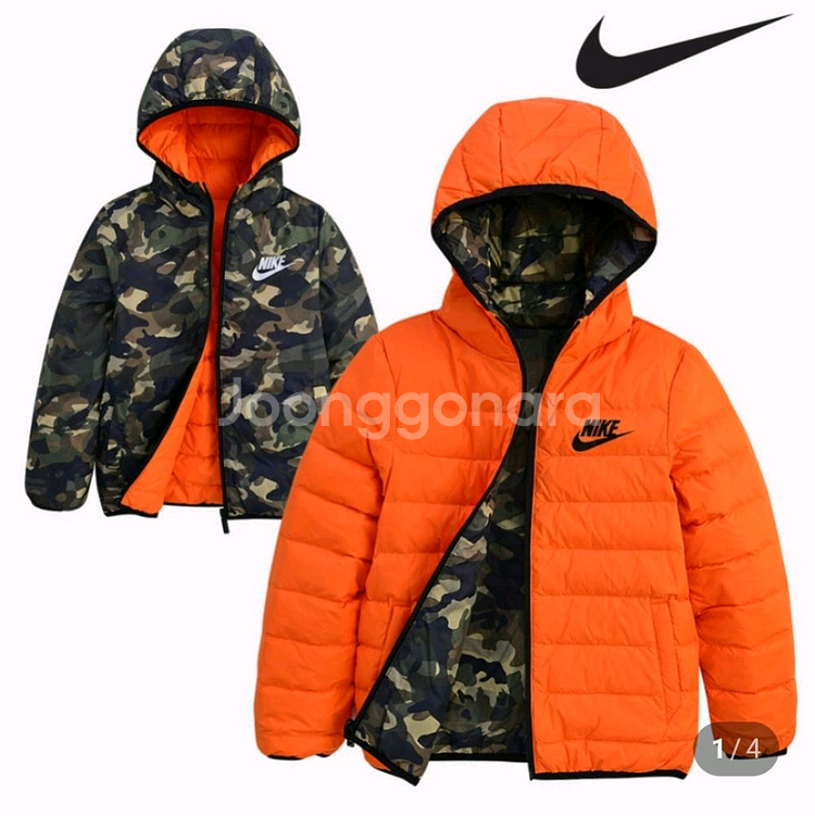 나이키 키즈 리버시블(양면) 덕다운 패딩 점퍼 150--7